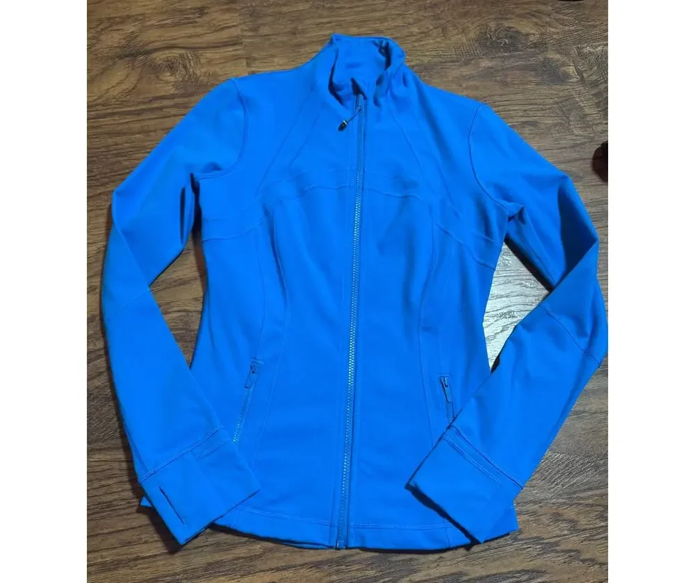 Lululemon Define Jacket Luon Poolside Blue Size 8 Teal Turquoise